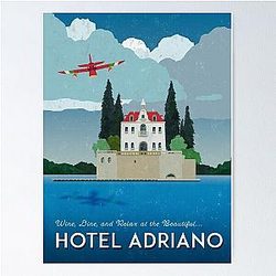 Ghibli Studio Posters - Hotel Adriano Vintage Edition Poster