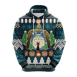 Cute Totoro Ghibli Christmas Hoodie – Unique Holiday Gift Idea