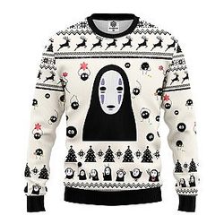 No Face White Ugly Christmas Sweater for Thanksgiving Gift