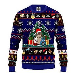 Totoro Ugly Christmas Sweater for Holidays – Great Gift Idea Blue