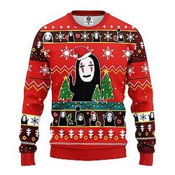 No Face Spirited Away Christmas Sweater Red – Amazing Gift Idea