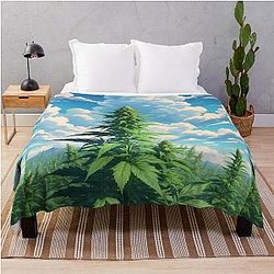 Ghibli Studio Blankets - Desk Plant Spirit Throw Blanket