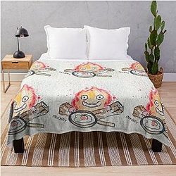 Ghibli Studio Blankets - Calcifer’s Fiery Glow Throw Blanket