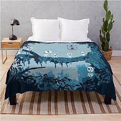 Ghibli Studio Blankets - Kodama Forest Magic Throw Blanket