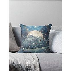 Ghibli Studio Pillows - Original Art of the Enchanted Forest Throw Pillow