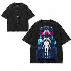 Geisha Cyber PTTT1906 Washed  Ghost In The Shell T-Shirts