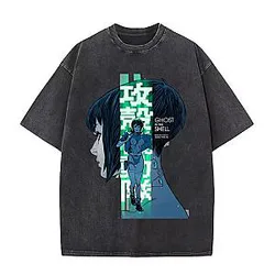 Vintage PTTT229 Washed  Ghost In The Shell T-Shirts