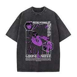 Retro Graphic PTTT229 Washed  Ghost In The Shell T-Shirts