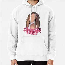 Gigi Hadid Portrait with a Flower Crown Pullover Hoodie