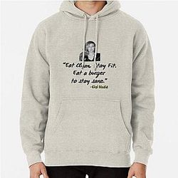 Gigi Hadid Eat Clean Stay Fit Eat A Burger To Stay Sane- Perfect Gift - Bella Hadid Pullover Hoodie
