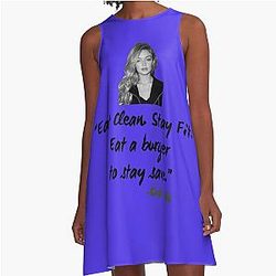 Unique Gigi Hadid Eat Clean Stay Fit A-Line Dress