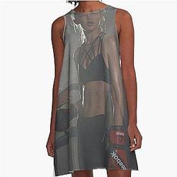 Gigi Hadid in a Boxing Workout A-Line Dress
