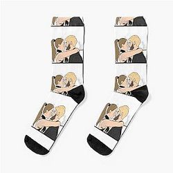 Zayn Malik and Gigi Hadid Hand-Drawn Art Socks