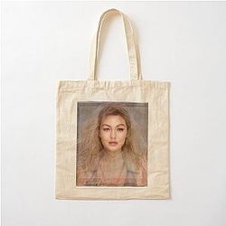 Gigi Hadid portrait cotton tote bag