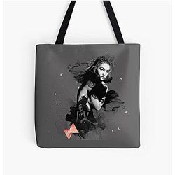 Gigi Hadid Digital Manipulation Print Tote Bag