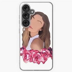 Gigi Hadid Minimalist Portrait Flower Crown Samsung Case