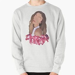 Gigi Hadid Minimalist Portrait Flower Crown Pullover Sweatshirt