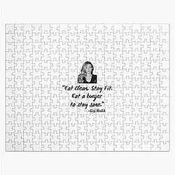 Gigi Hadid Eat Clean Stay Fit Eat A Burger To Stay Sane- Perfect Gift - Bella Hadid Jigsaw Puzzle