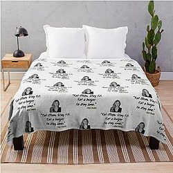 Gigi Hadid Eat Clean Stay Fit Eat a Burger to Stay Sane - Perfect Gift - Bella Hadid Throw Blanket