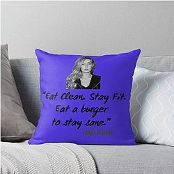 Gigi Hadid Eat Clean Stay Fit To Stay Sane Throw Pillow