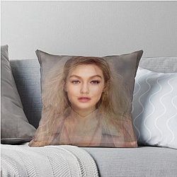Gigi Hadid Portrait Throw Pillow