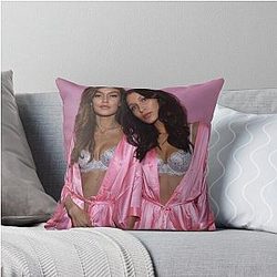 Bella Hadid Gigi Hadid Throw Pillow