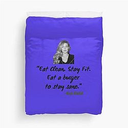 Unique Gigi Hadid Eat Clean Stay Fit Duvet Cover