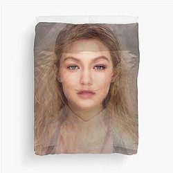 Gigi Hadid Portrait Duvet Cover