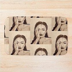 Gigi Hadid Portrait Bath Mat