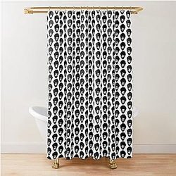 Gilbert Black and White Shower Curtain
