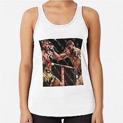 Khamzat Chimaev v Gilbert Burns Racerback Tank Top