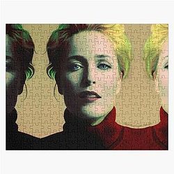 Gillian Anderson Oil Color Portrait Jigsaw Puzzle