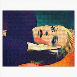 Gillian Anderson Poster oil colors Jigsaw Puzzle