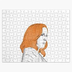 Gillian Anderson as Scully drawing Jigsaw Puzzle becomes 
Gillian Anderson as Scully drawing a Jigsaw Puzzle