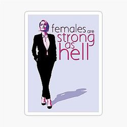 Females Are Strong As Hell - Gillian Anderson Sticker