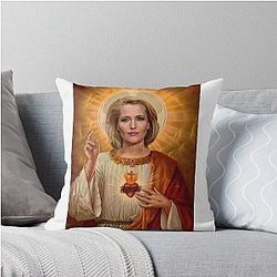 Jesus Gillian Anderson Throw Pillow