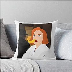 Gillian Anderson Banana Throw Pillow