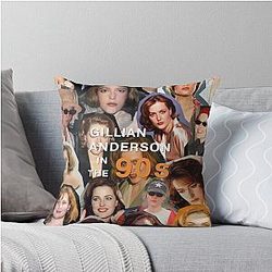 Gillian Anderson 90s Throw Pillow