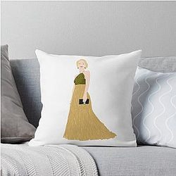 Gillian Anderson - Golden Globes 2021 Throw Pillow