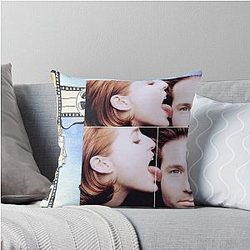 David Duchovny and Gillian Anderson Iconic Photoshoot Throw Pillow