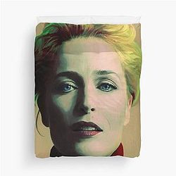 Gillian Anderson oil portrait Duvet Cover