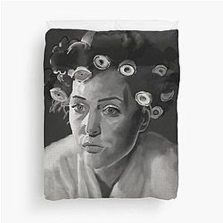 Portrait Painting of Gillian Anderson Duvet Cover