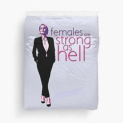 Females Are Strong As Hell - Gillian Anderson Duvet Cover