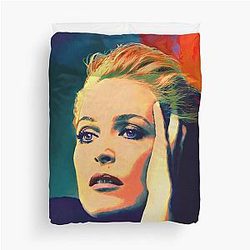 Gillian Anderson Duvet Cover in oil colors
