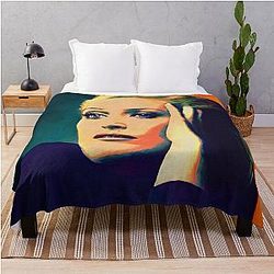 Gillian Anderson Throw Blanket in oil colors