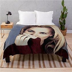 Gillian Anderson Oil Painting Throw Blanket