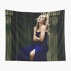 Gillian Anderson oil color painting on Tapestry