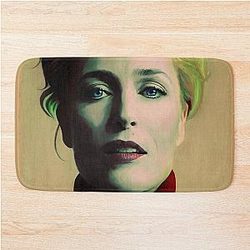 Gillian Anderson Oil Portrait Bath Mat