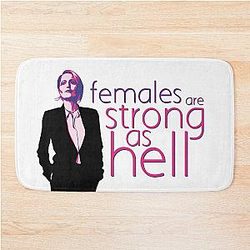Females Are Strong as Hell - Gillian Anderson Bath Mat
