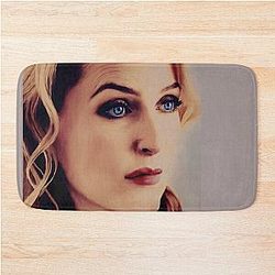 Gillian Anderson Oil Painting Bath Mat
